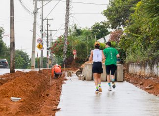 Nova obra de ciclovia e pista de caminhada no Parque Cesamar está 60% concluída